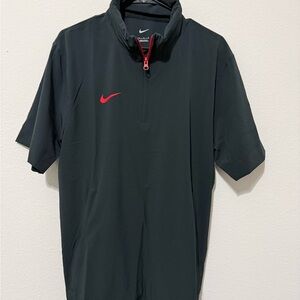 Nike Football Hooded 1/4 Zip Jacket Coaches Sideline Black Men's Size M